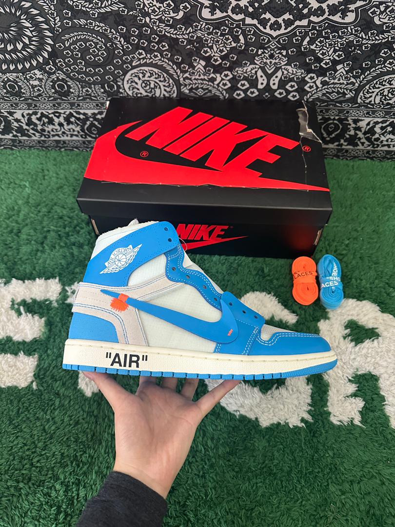 AJ1 Retro High Off-White University Blue Extended Size - Image 3