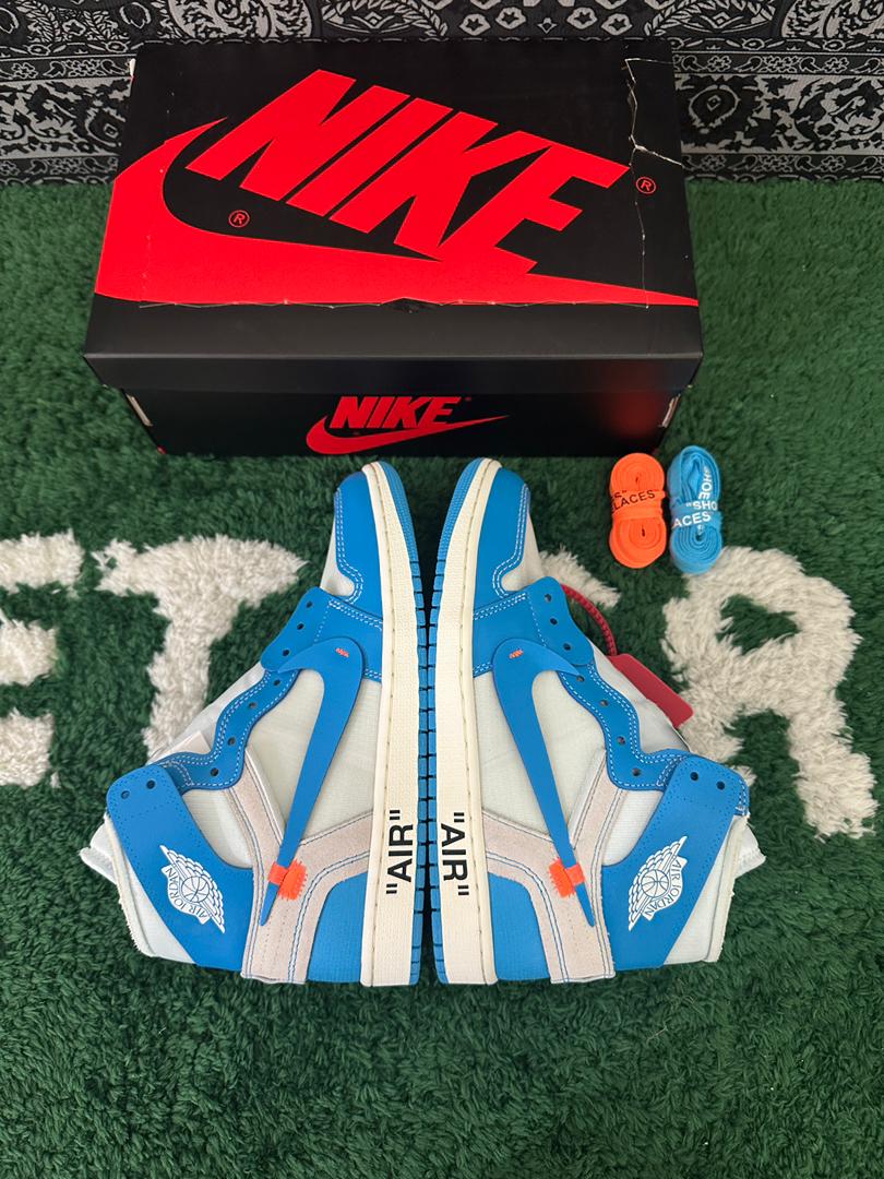 AJ1 Retro High Off-White University Blue Extended Size - Image 8
