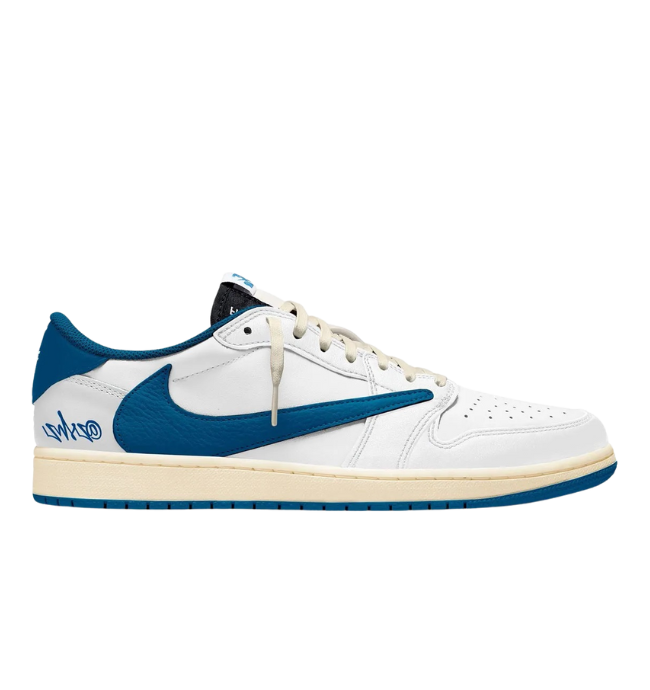 Travis Scott x Air Jordan 1 White Blue Fragment
