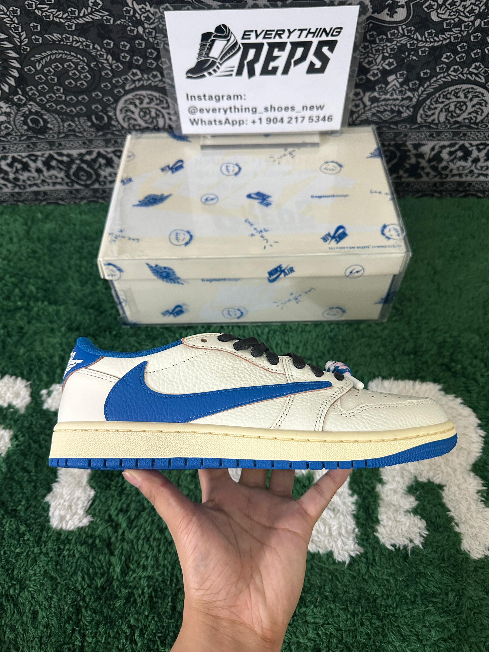 TS x AJ1 White Blue Fragment (2025) - Image 3