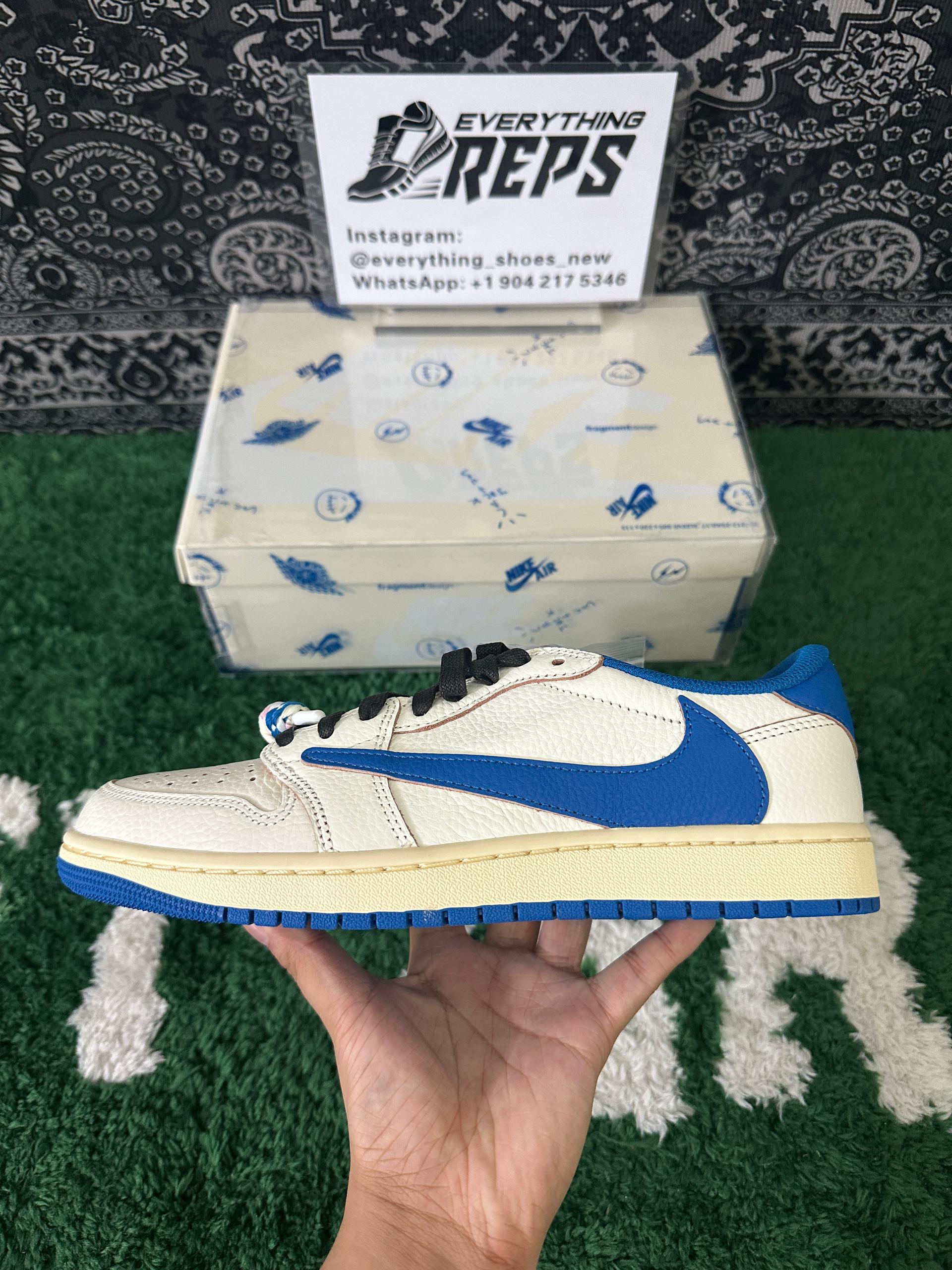 TS x AJ1 White Blue Fragment (2025) - Image 4