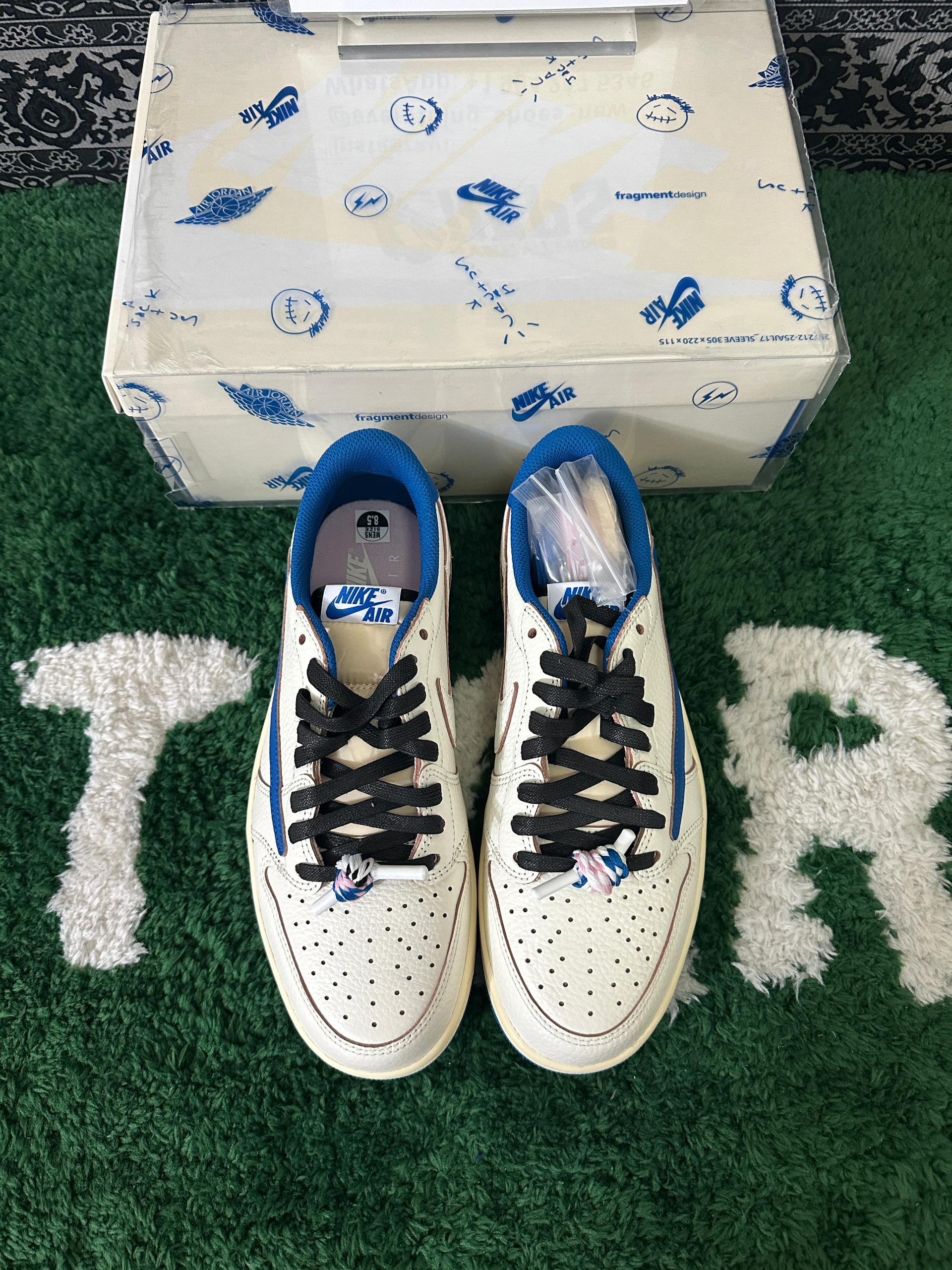 TS x AJ1 White Blue Fragment (2025) - Image 6