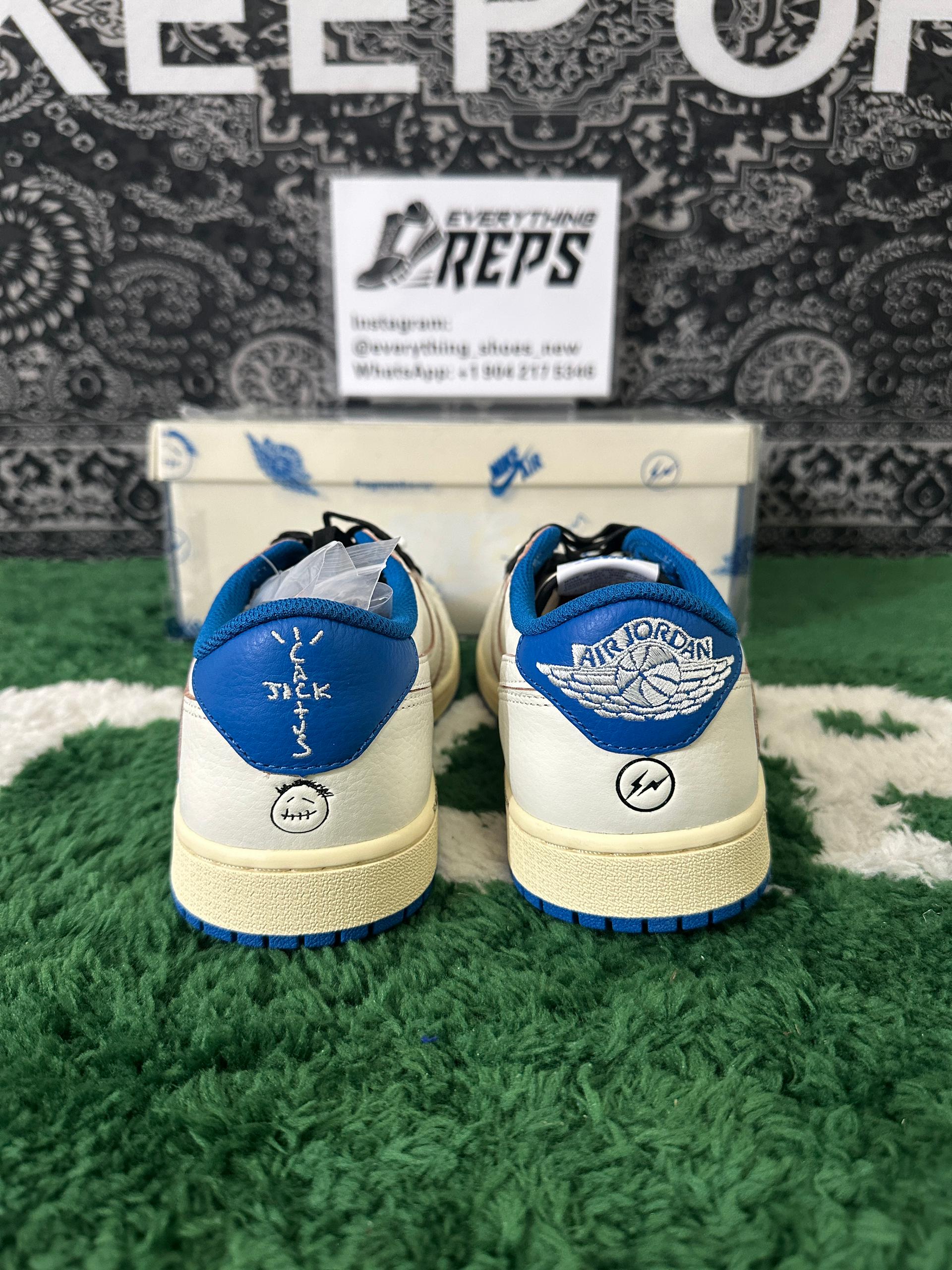 TS x AJ1 White Blue Fragment (2025) - Image 7