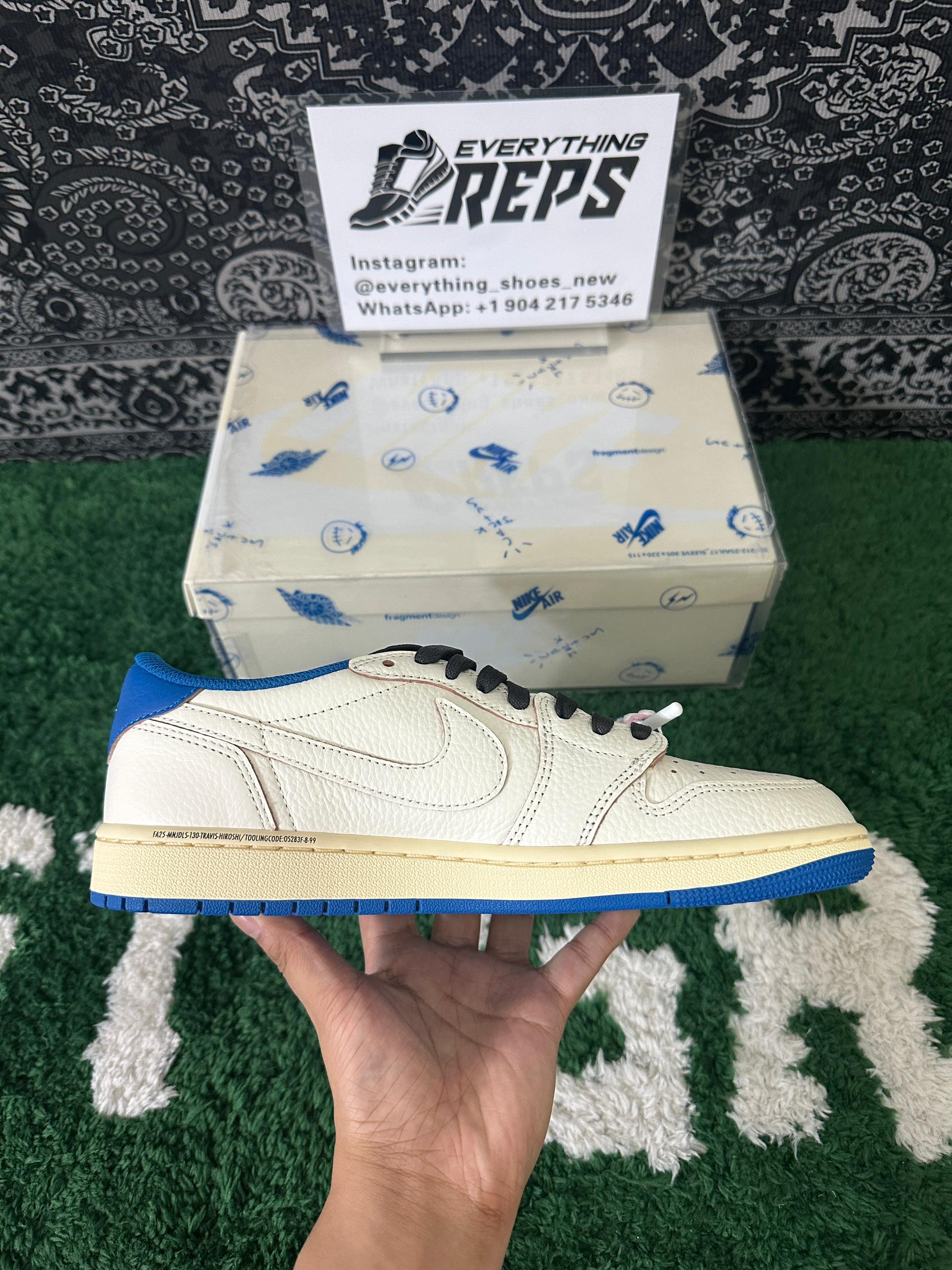 TS x AJ1 White Blue Fragment (2025) - Image 8