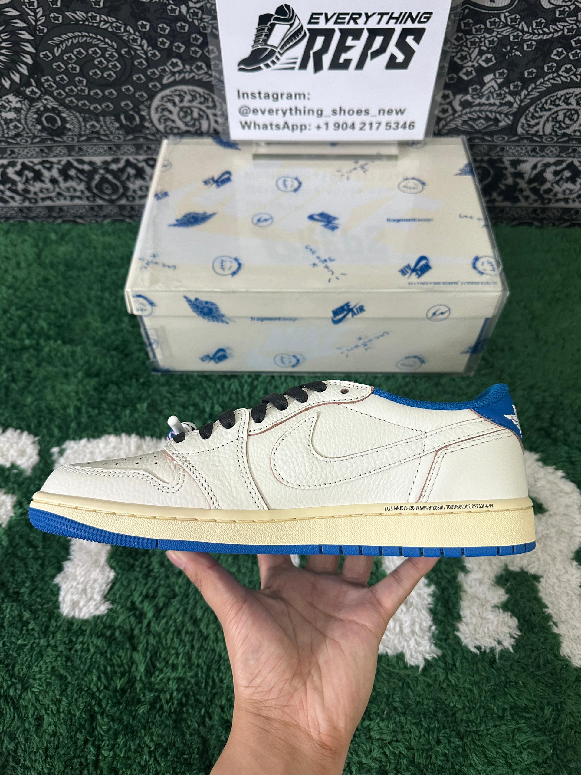TS x AJ1 White Blue Fragment (2025) - Image 9