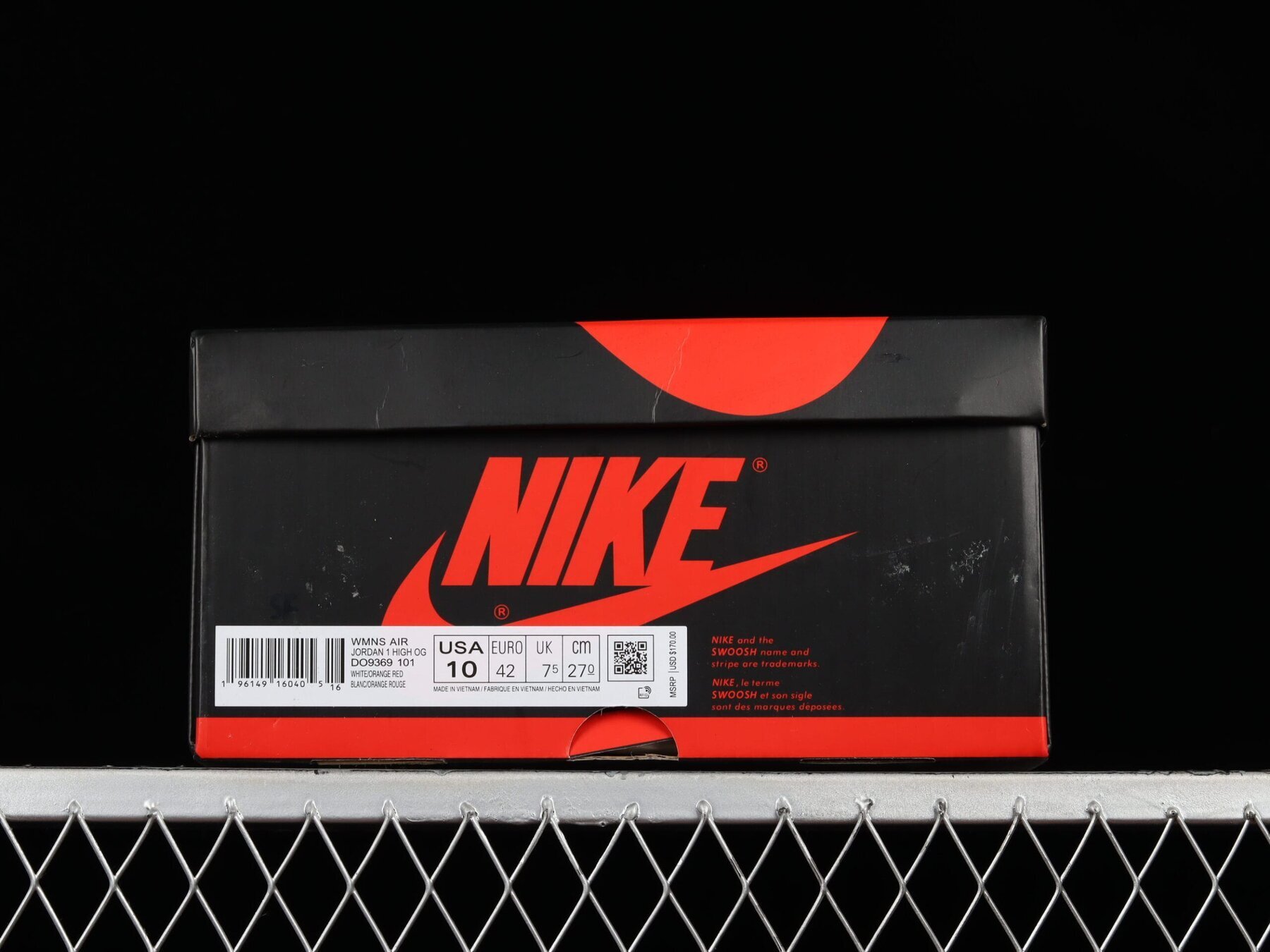 AJ1 High "Starfish", White/Orange Red - Image 7