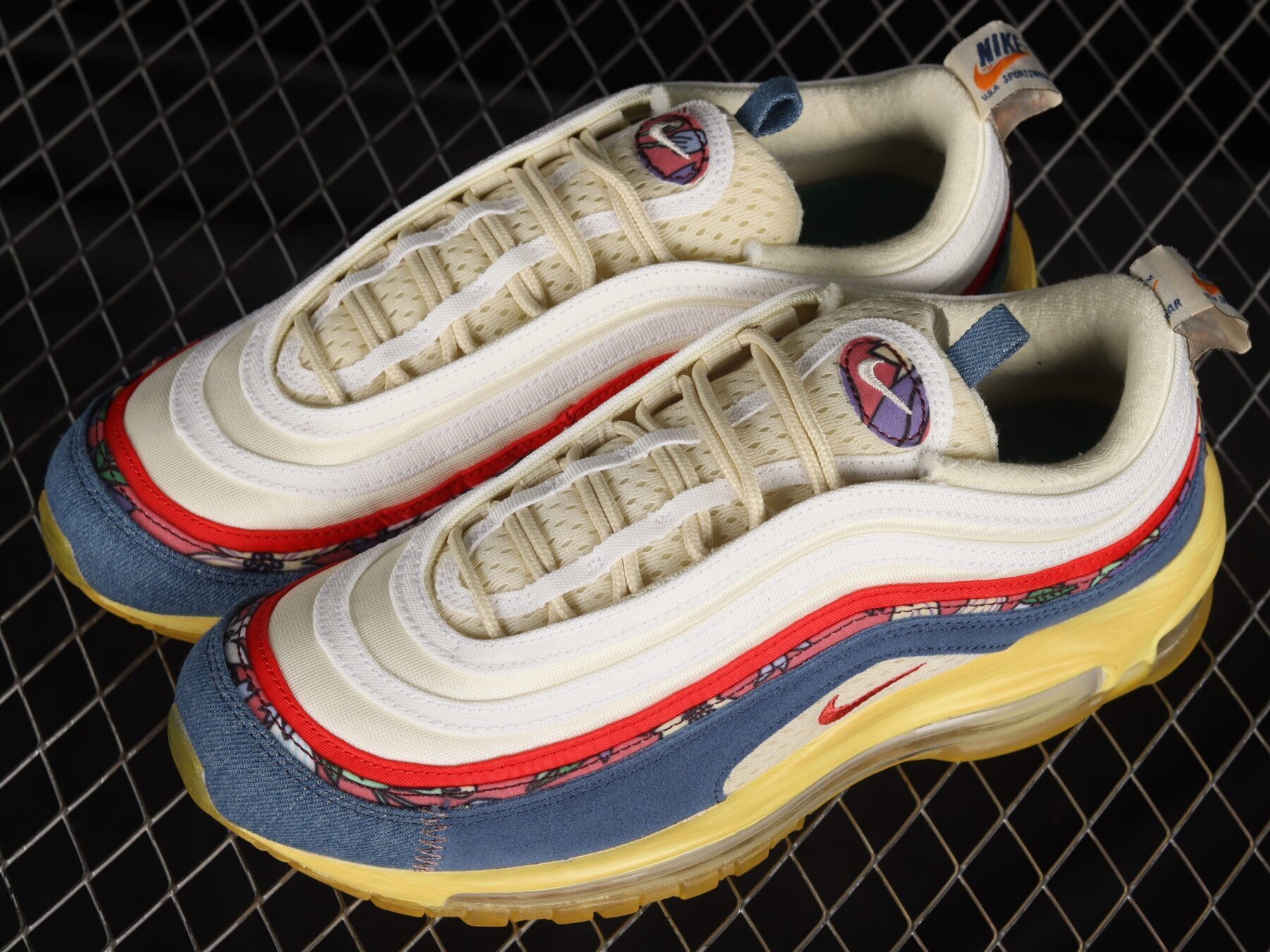 Air Max 97 Coconut Milk Fossil Denim Red - Image 7