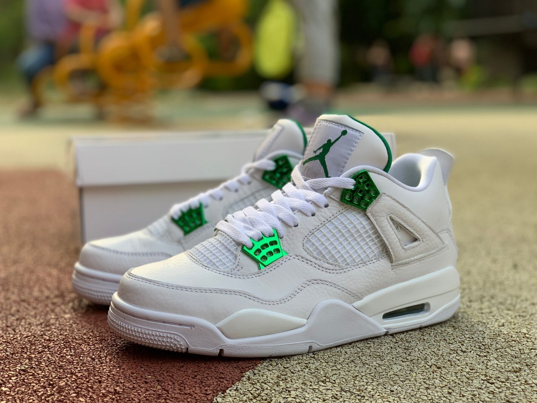 AJ4 Retro Metallic Green Extended size 14 - Image 7