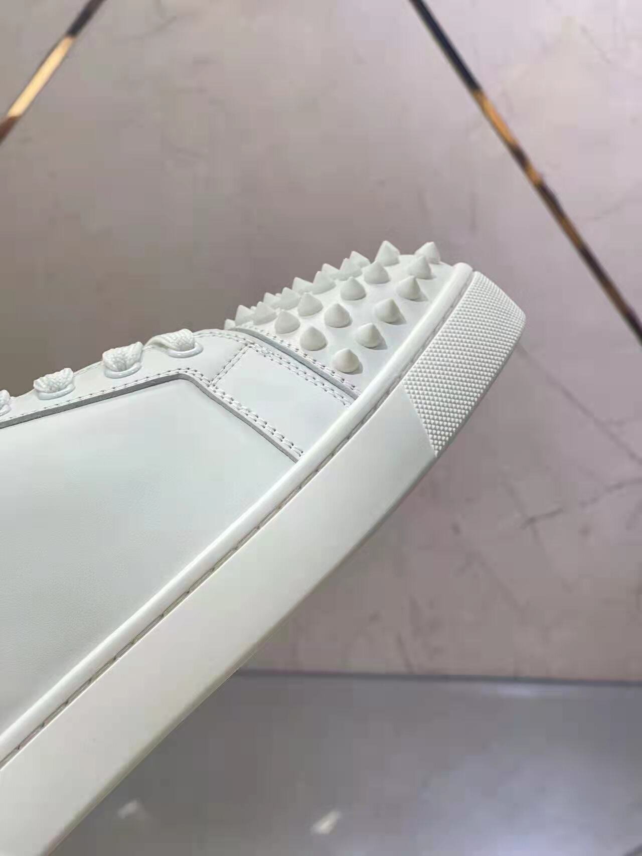 Christian Louboutin Louis Junior Spikes White - Image 3
