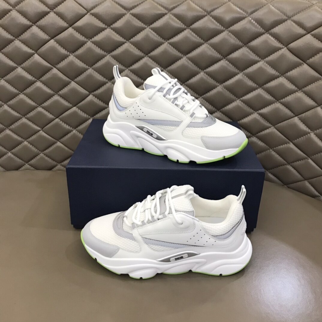 DIOR B22 Sneaker White Silver Fluo Green - Image 5