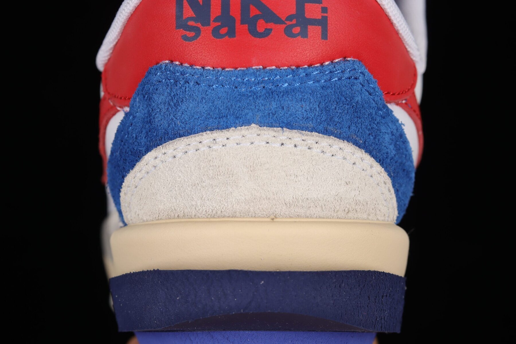 Sacai x Cortez White Red Navy Blue - Image 7