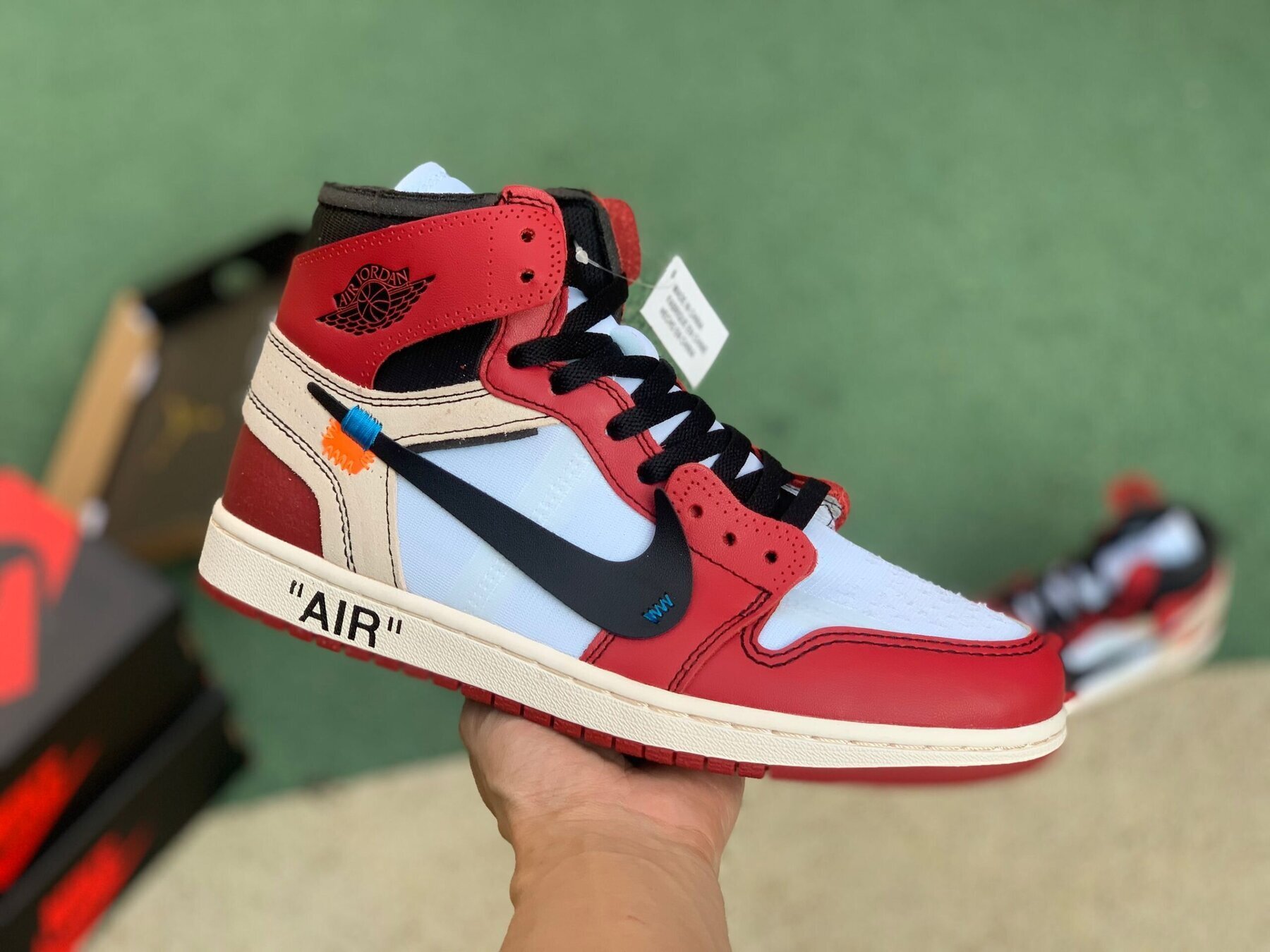 OFF WHITE AJ1 Chicago Red Extended Size - Image 8