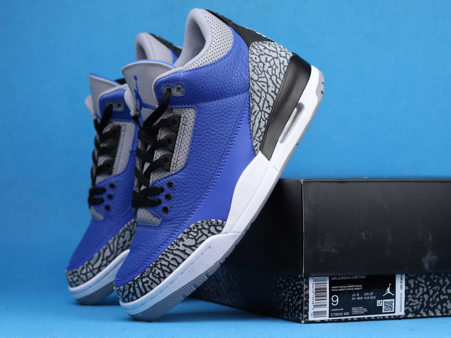 AJ3 Retro Varsity Royal Cement - Image 8