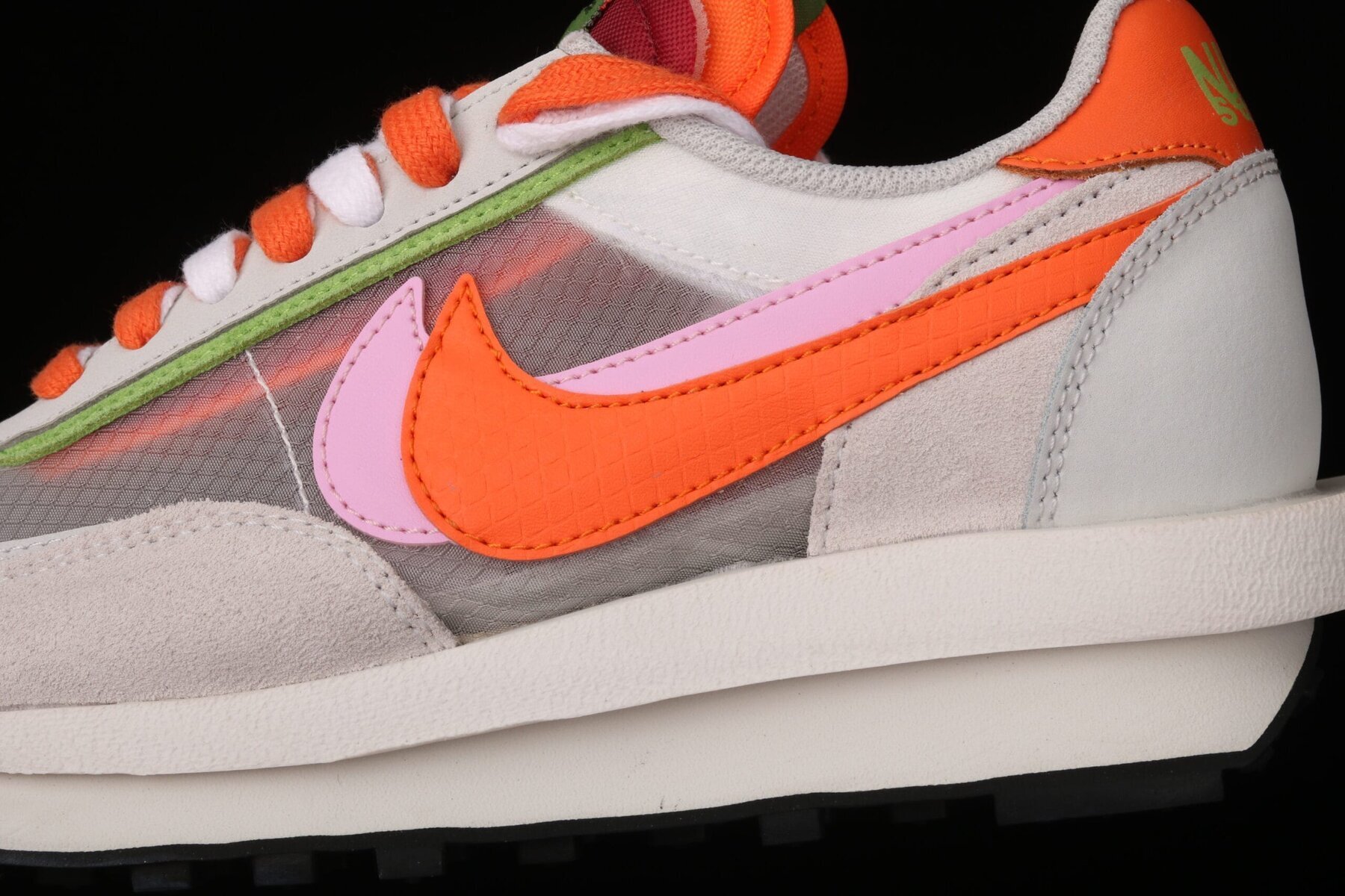 LD Waffle Sacai CLOT Net Orange Blaze - Image 4
