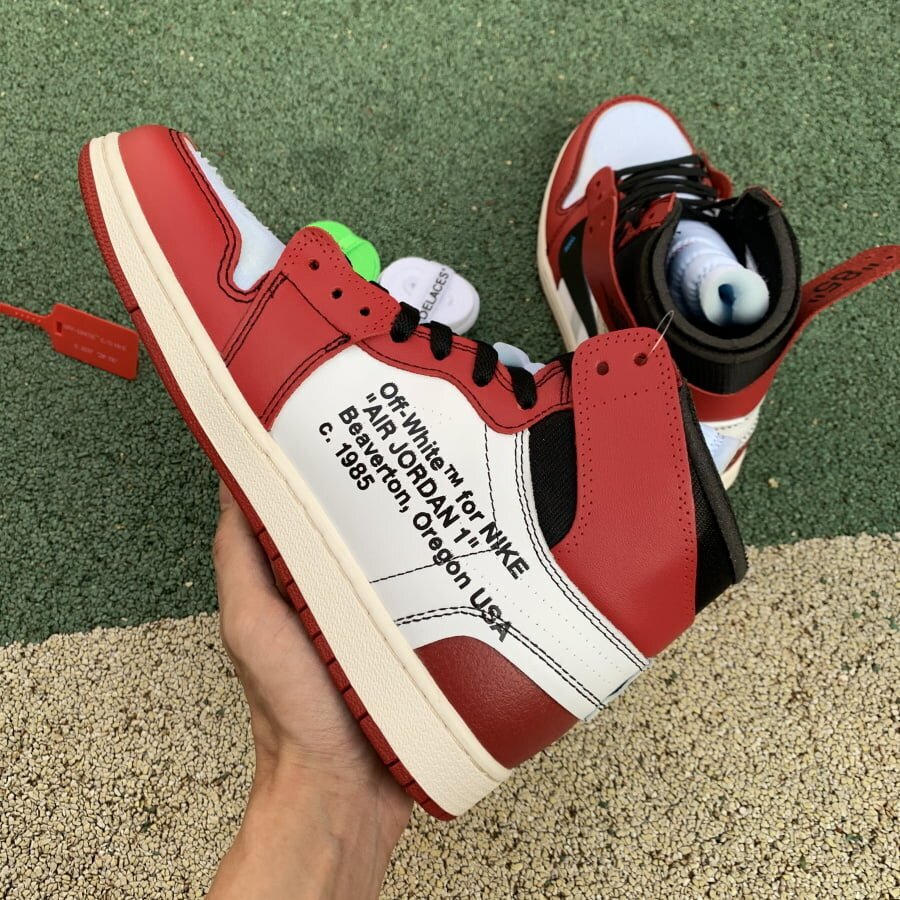 OFF WHITE AJ1 Chicago Red Extended Size - Image 13
