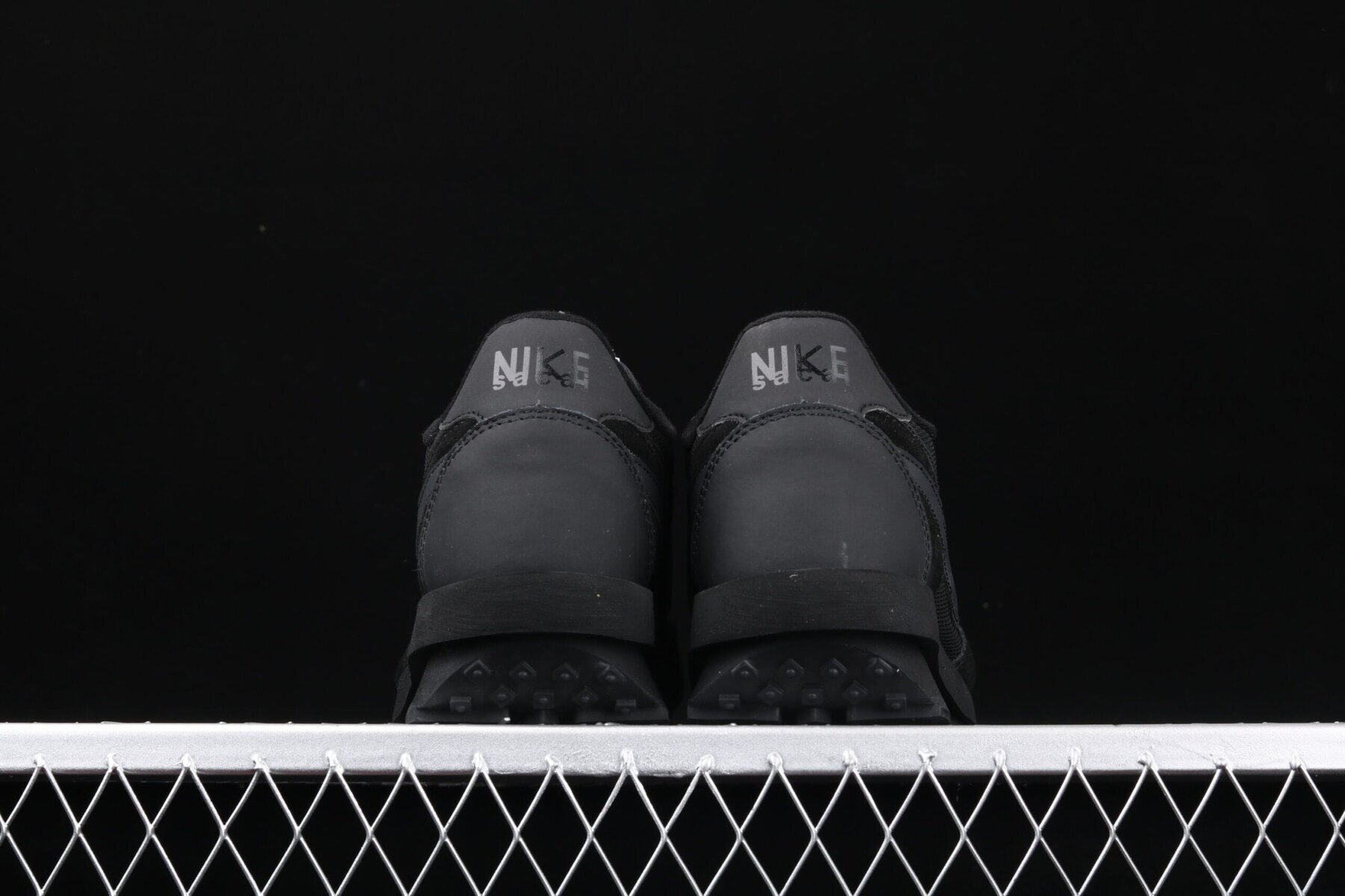 Sacai x Nk LVD Waffle Daybreak, White Black Nylon - Image 4
