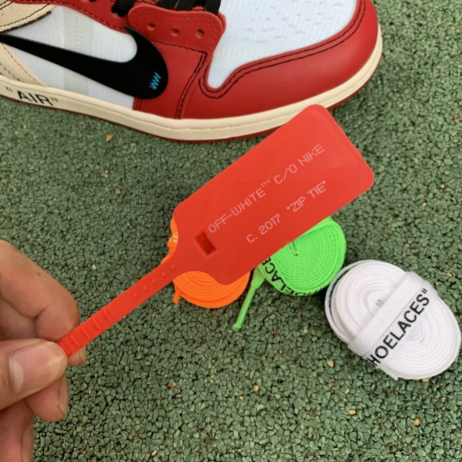 OFF WHITE AJ1 Chicago Red Extended Size - Image 14