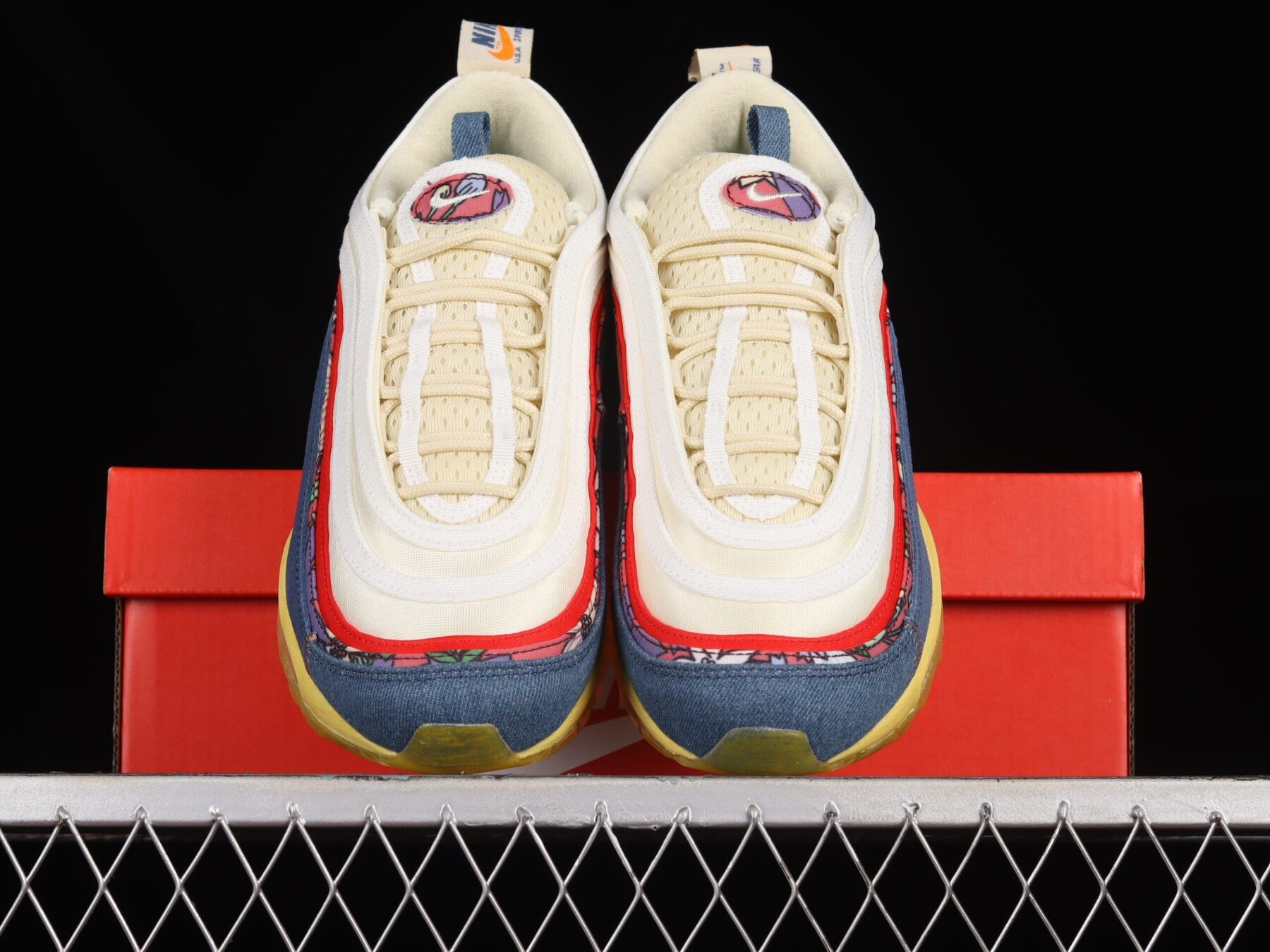 Air Max 97 Coconut Milk Fossil Denim Red - Image 9