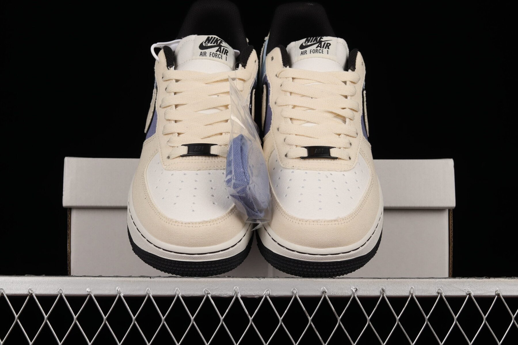 Air Force 1 '07 Low Beige White Purple - Image 5