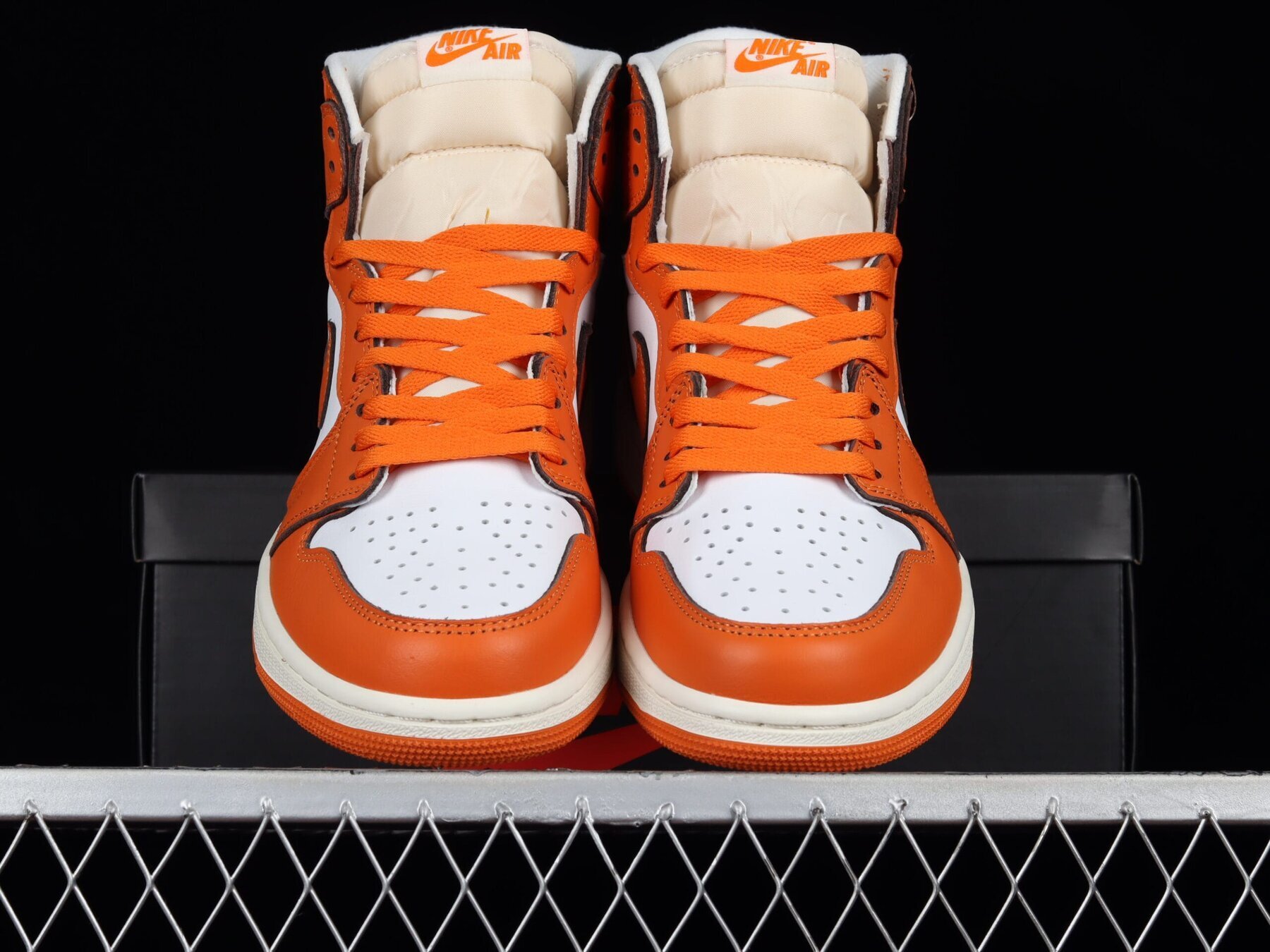 AJ1 High "Starfish", White/Orange Red - Image 9