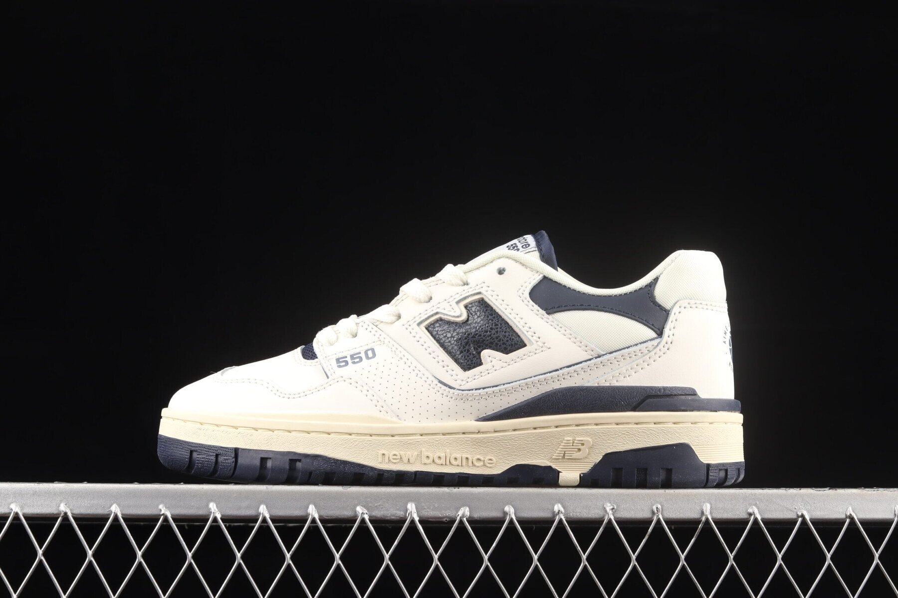 New Balance 550, Aime Leon Dore White Navy - Image 2