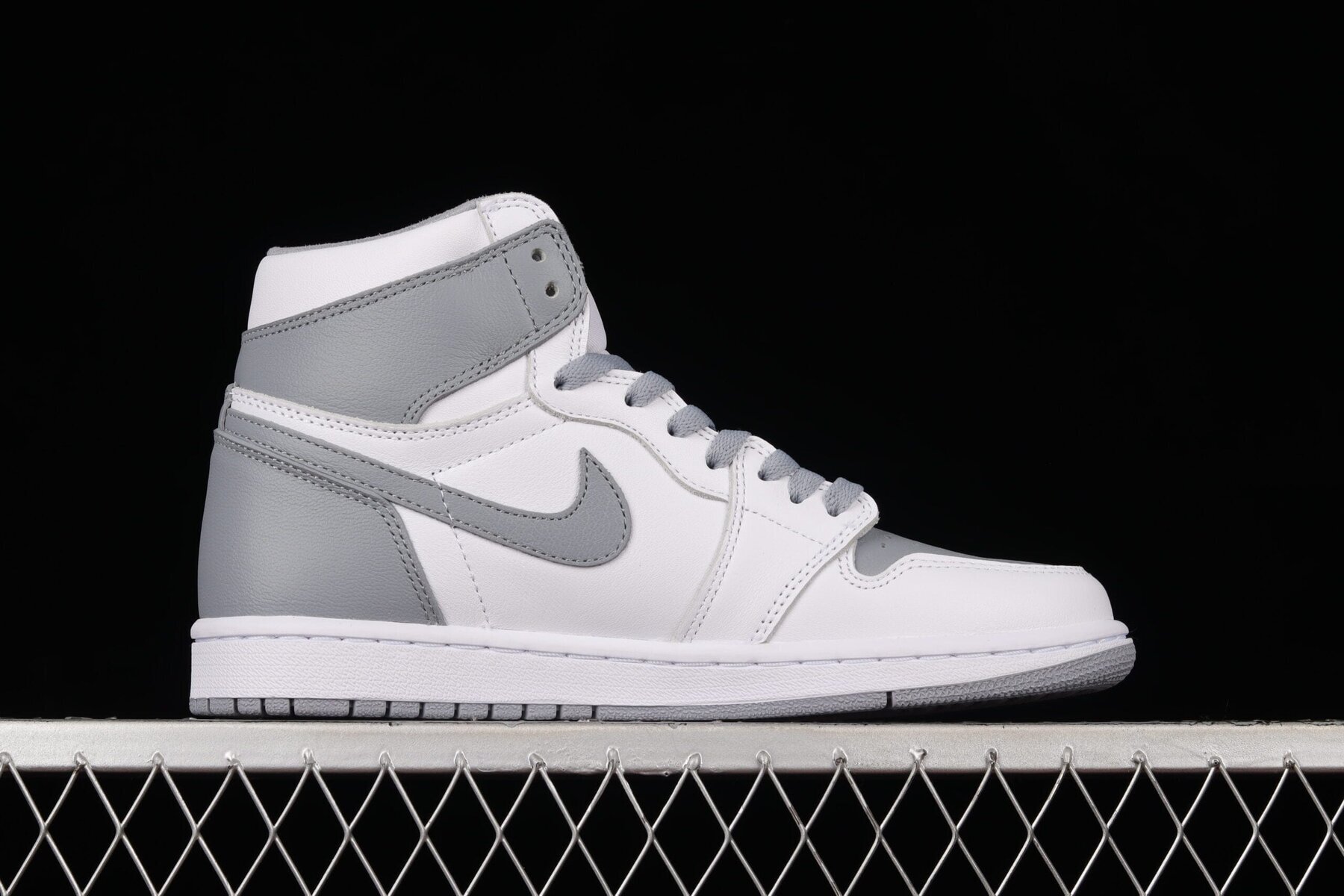 AJ1 High OG Stealth White Dark Grey - Image 3