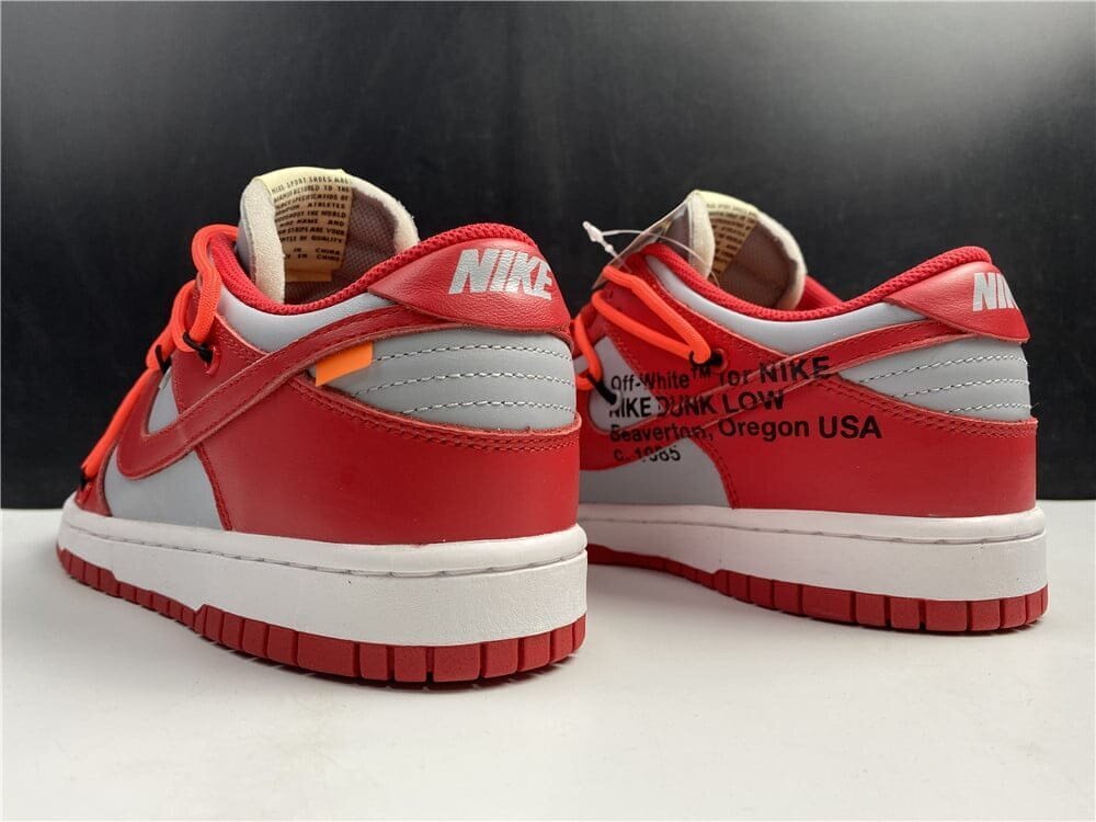 Dunk Low Off-White University Red - Image 9