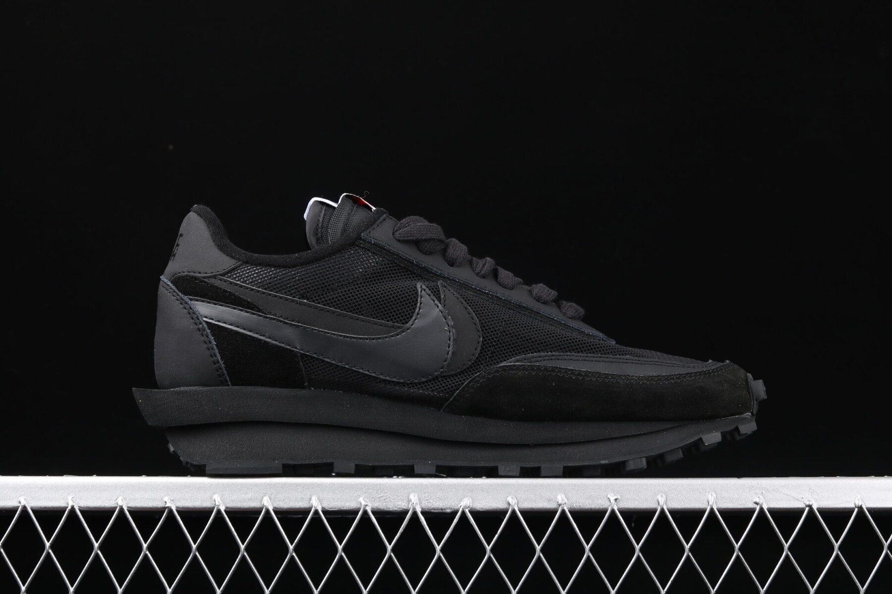Sacai x Nk LVD Waffle Daybreak, White Black Nylon - Image 8
