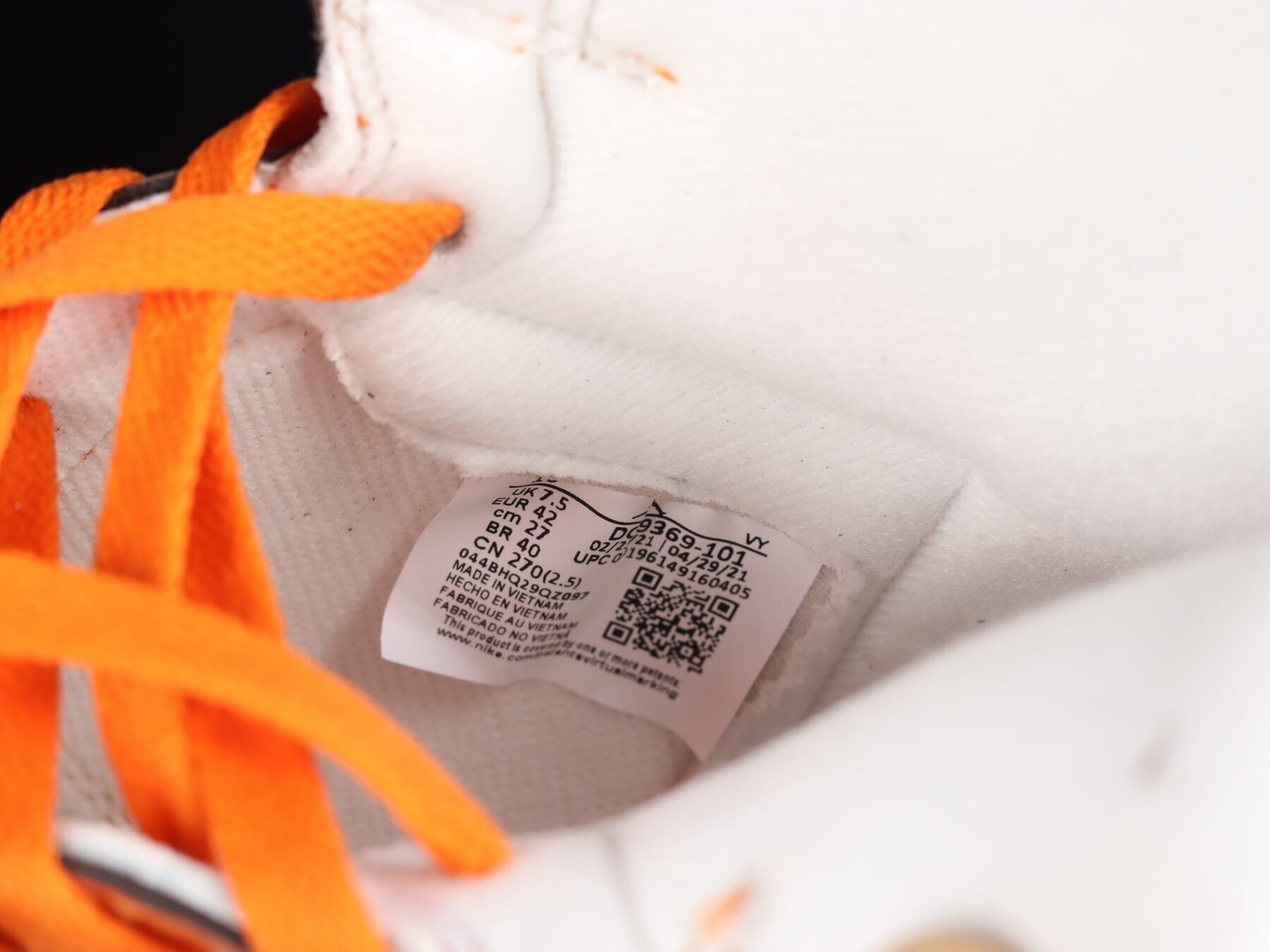 AJ1 High "Starfish", White/Orange Red - Image 10