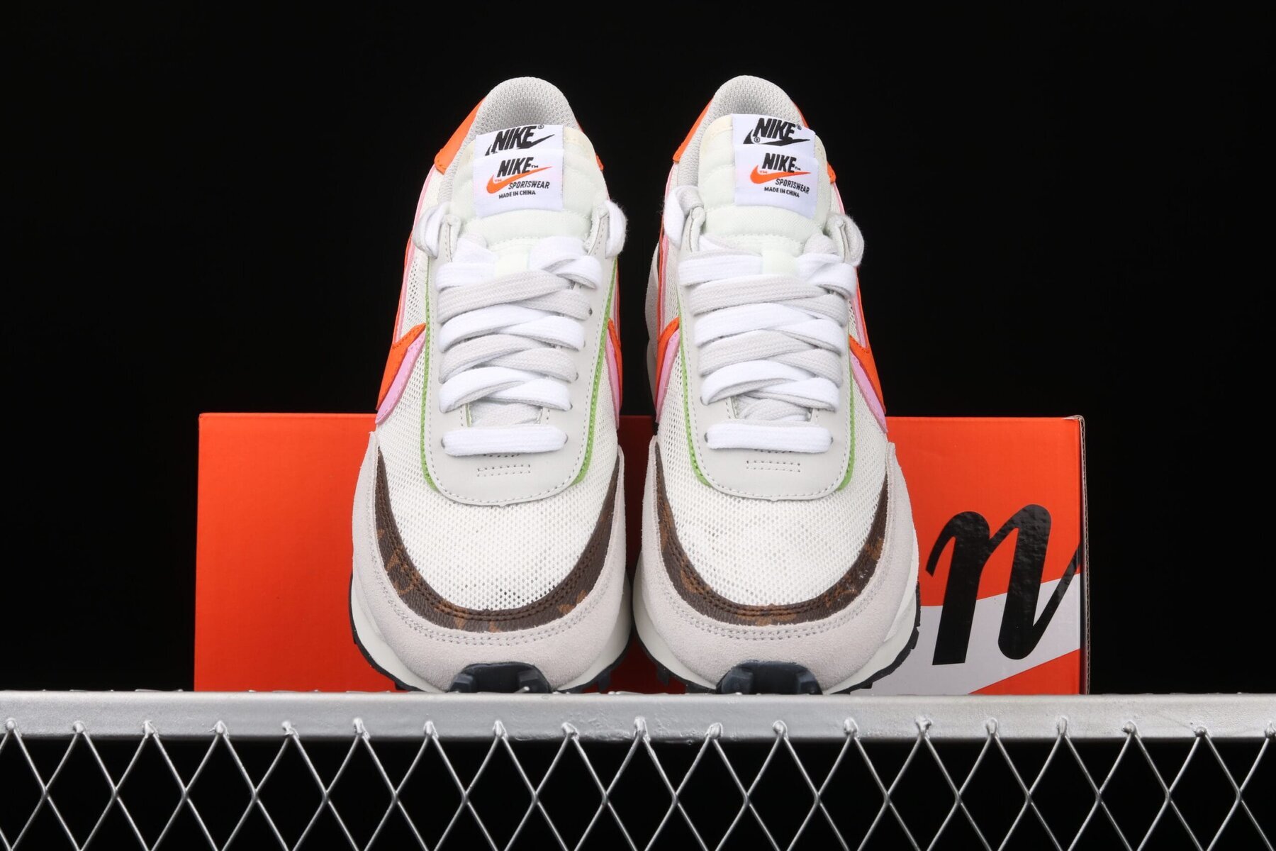 Sacai x LVD Waffle Daybreak Medium Grey/Orange-Pink - Image 7