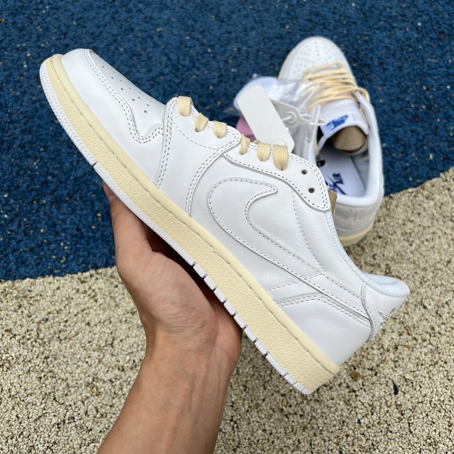 TS AJ1 Low White Blue - Image 4