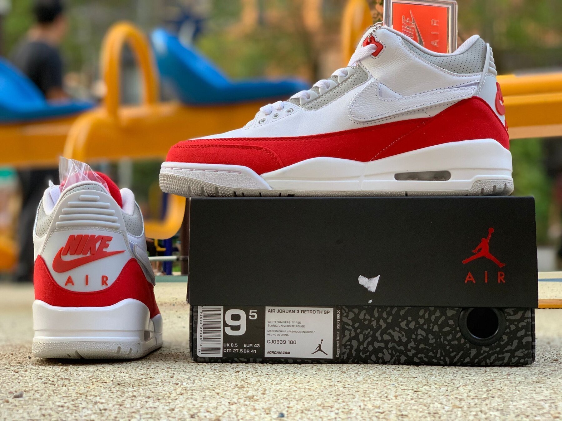 AJ3 Retro Tinker White University Red - Image 7