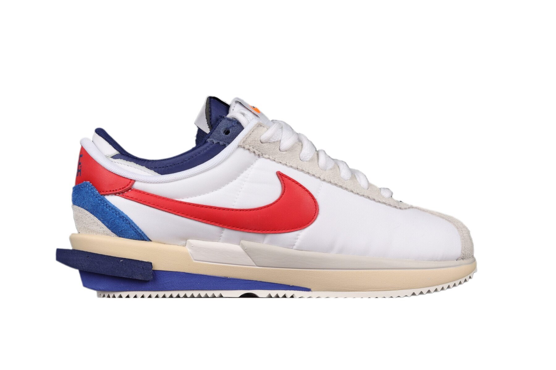Sacai x Cortez White Red Navy Blue - Image 2