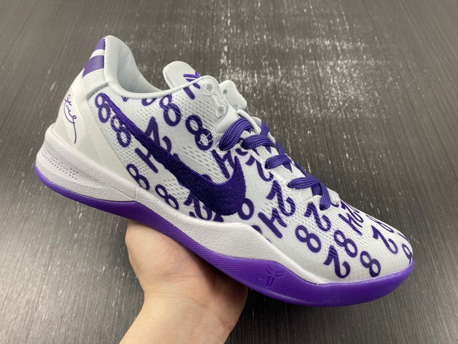 Kobe 8 Protro White Court Purple - Image 5