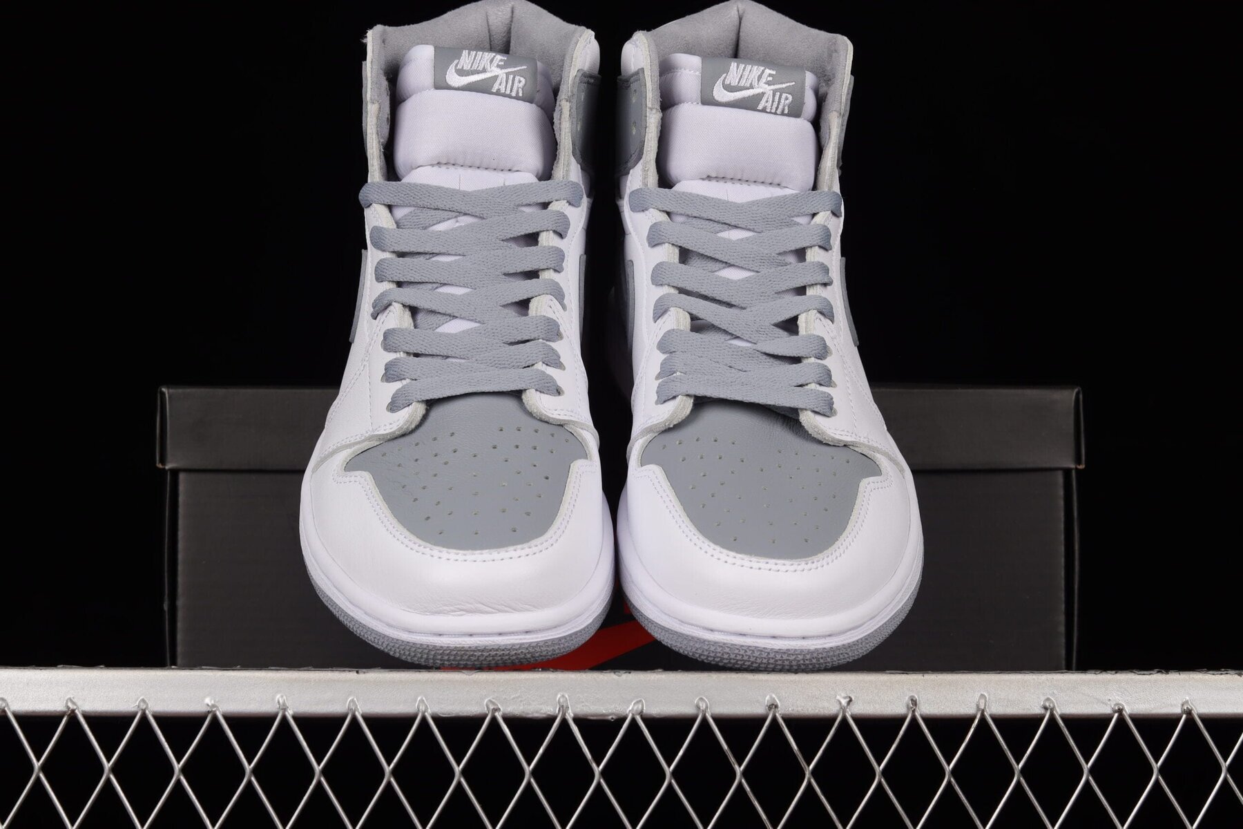 AJ1 High OG Stealth White Dark Grey - Image 5