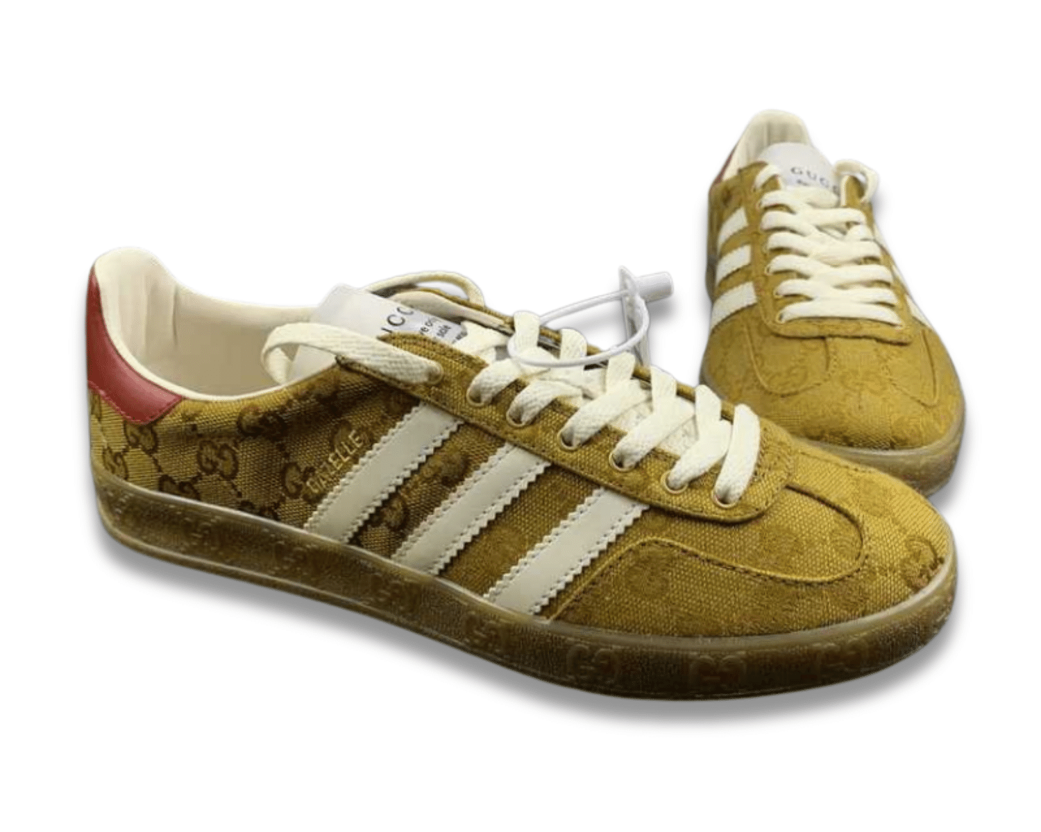Adidas x Gucci Gazelle GG Beige Brown - Image 4