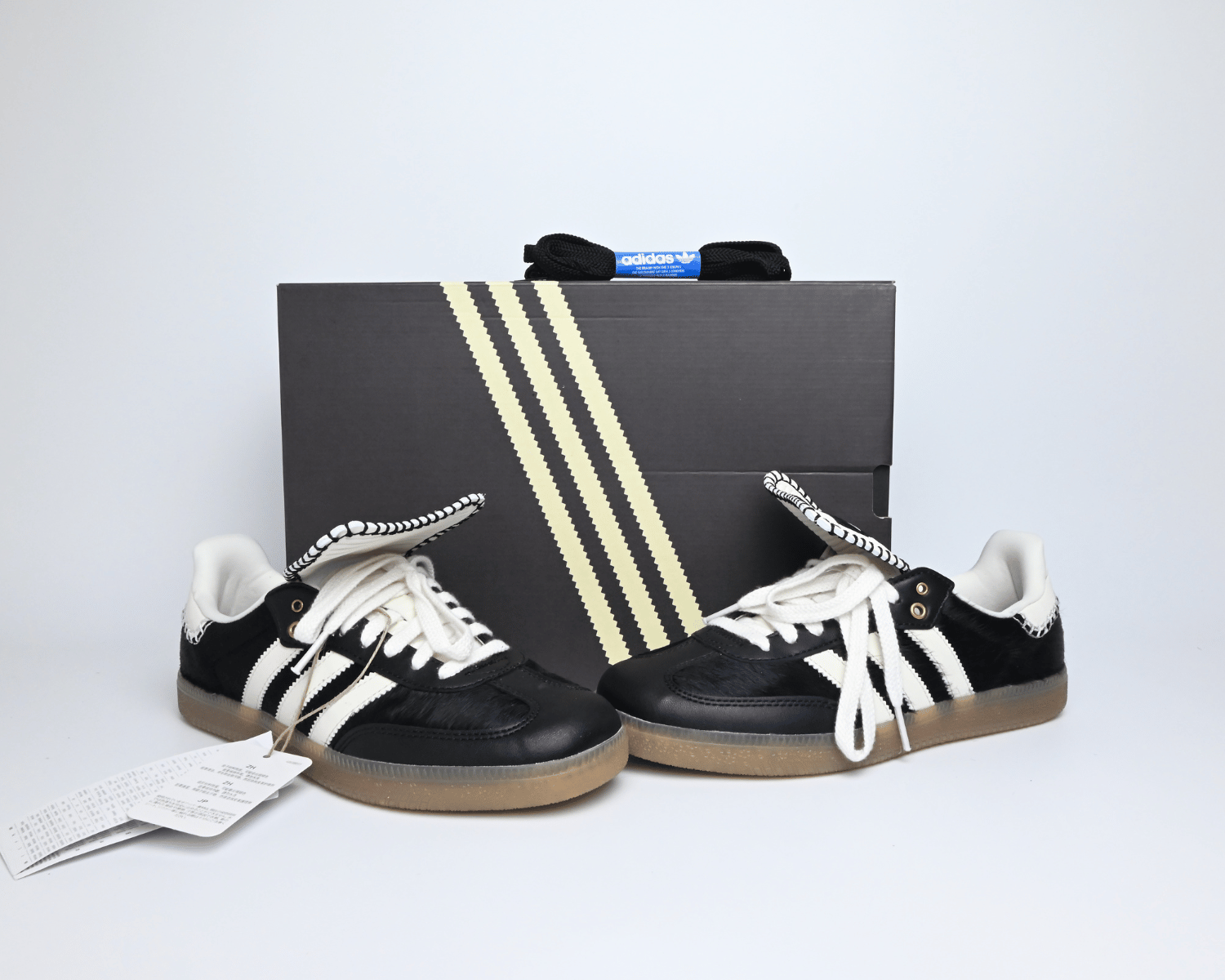 The adidas x Wales Bonner Pony Samba Shoes Black Chalk White - Image 5