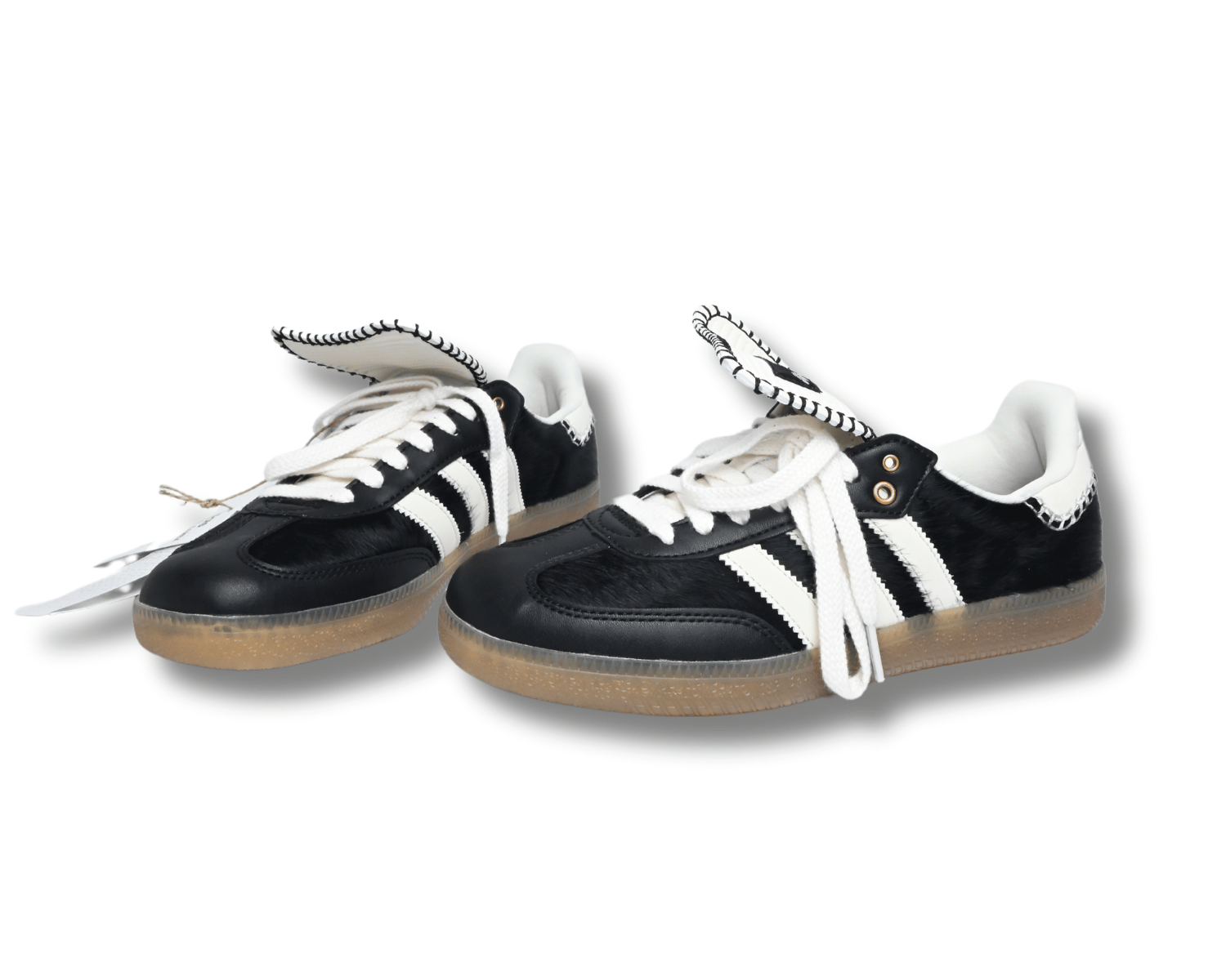 The adidas x Wales Bonner Pony Samba Shoes Black Chalk White - Image 4