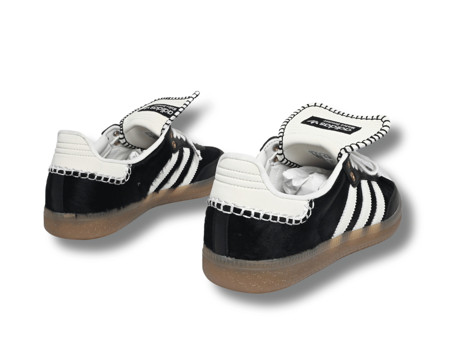 The adidas x Wales Bonner Pony Samba Shoes Black Chalk White - Image 3