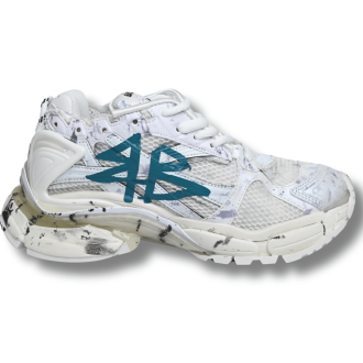Balenciaga Graffiti Runner Teal White