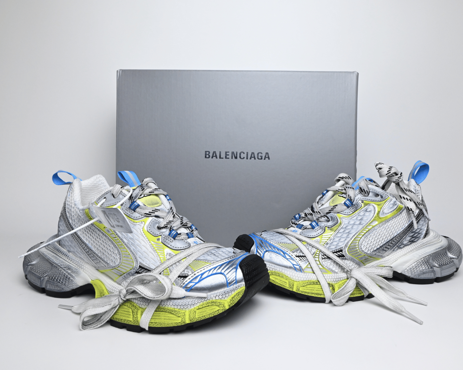 Balenciaga Phantom Sneakers White Yellow Blue - Image 6