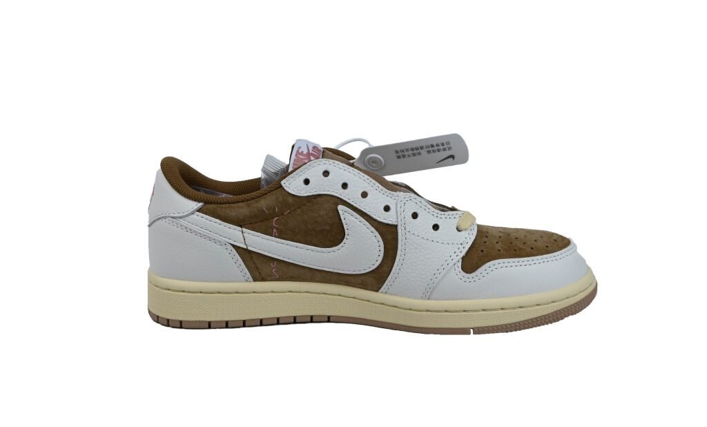 TS x AJ1 Low Brown & White Custom