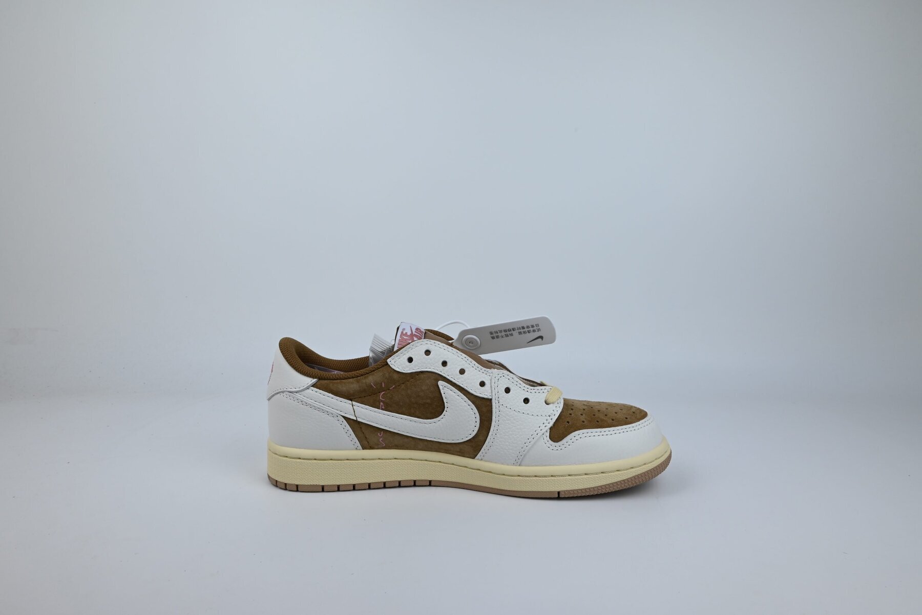 TS x AJ1 Low Brown & White Custom - Image 5