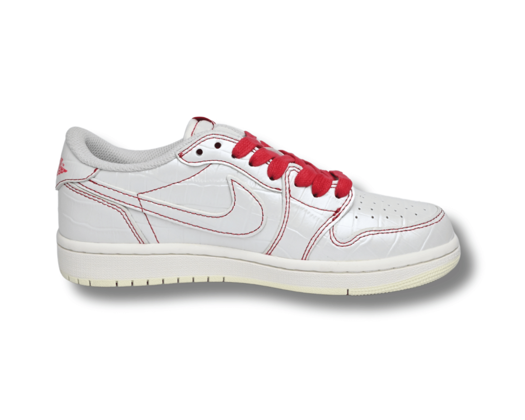TS AJ1 Low Red/white Custom