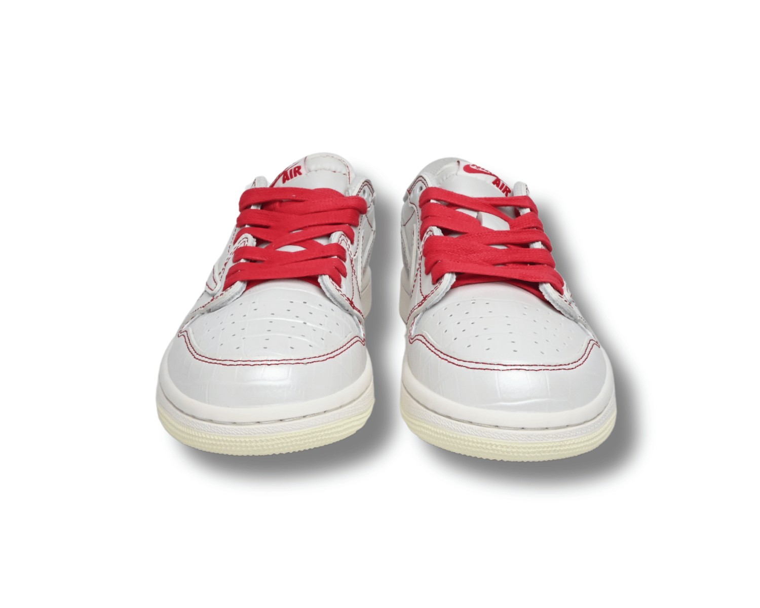 TS AJ1 Low Red/white Custom - Image 3