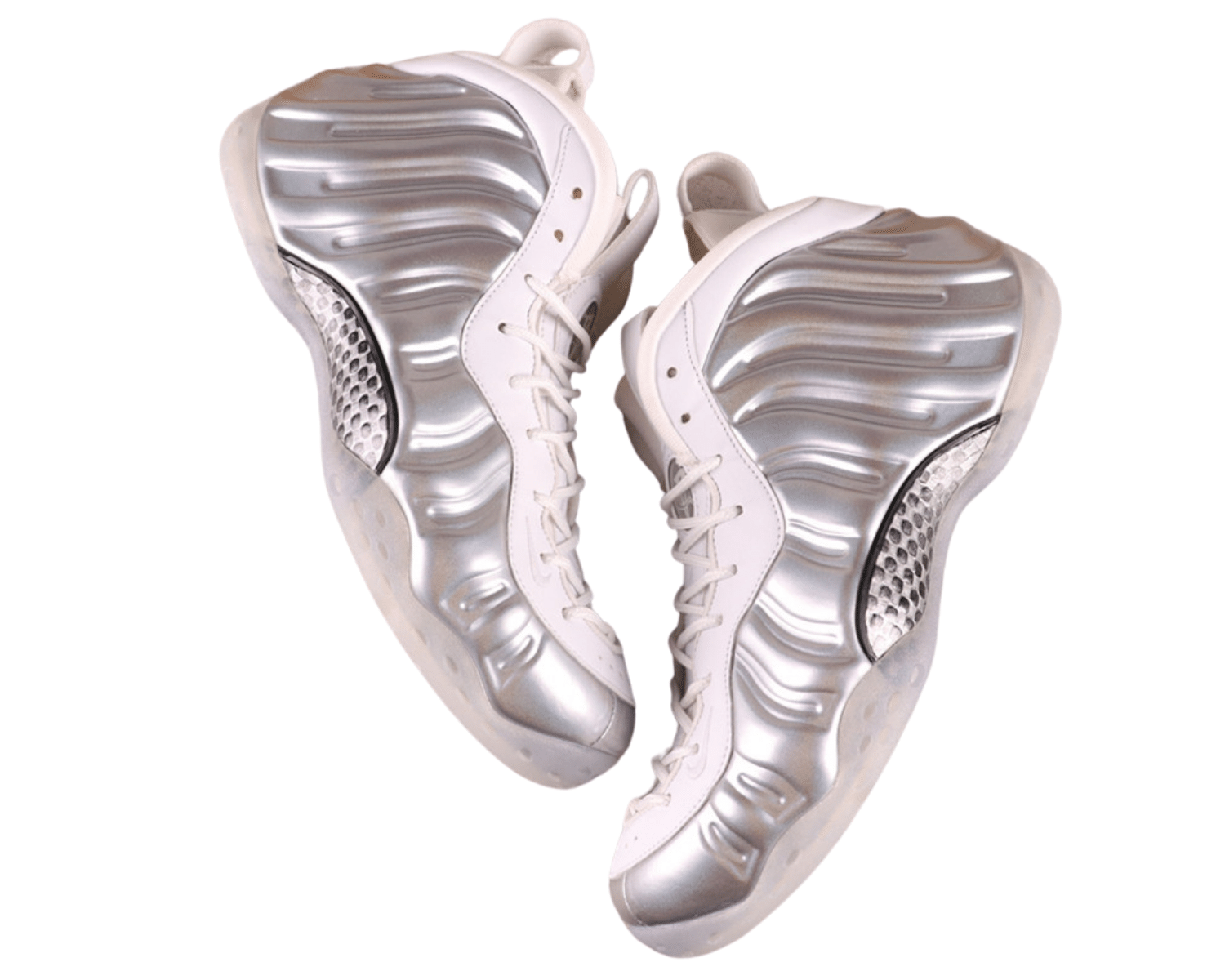 Women's Air Foamposite One Chrome White - Image 6