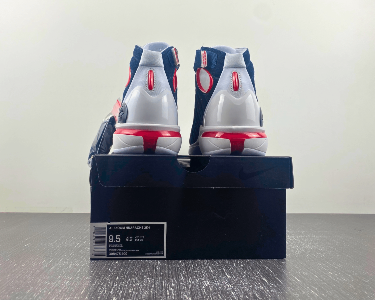 Air Zoom Huarache 2k4 Olympic White Navy - Image 7