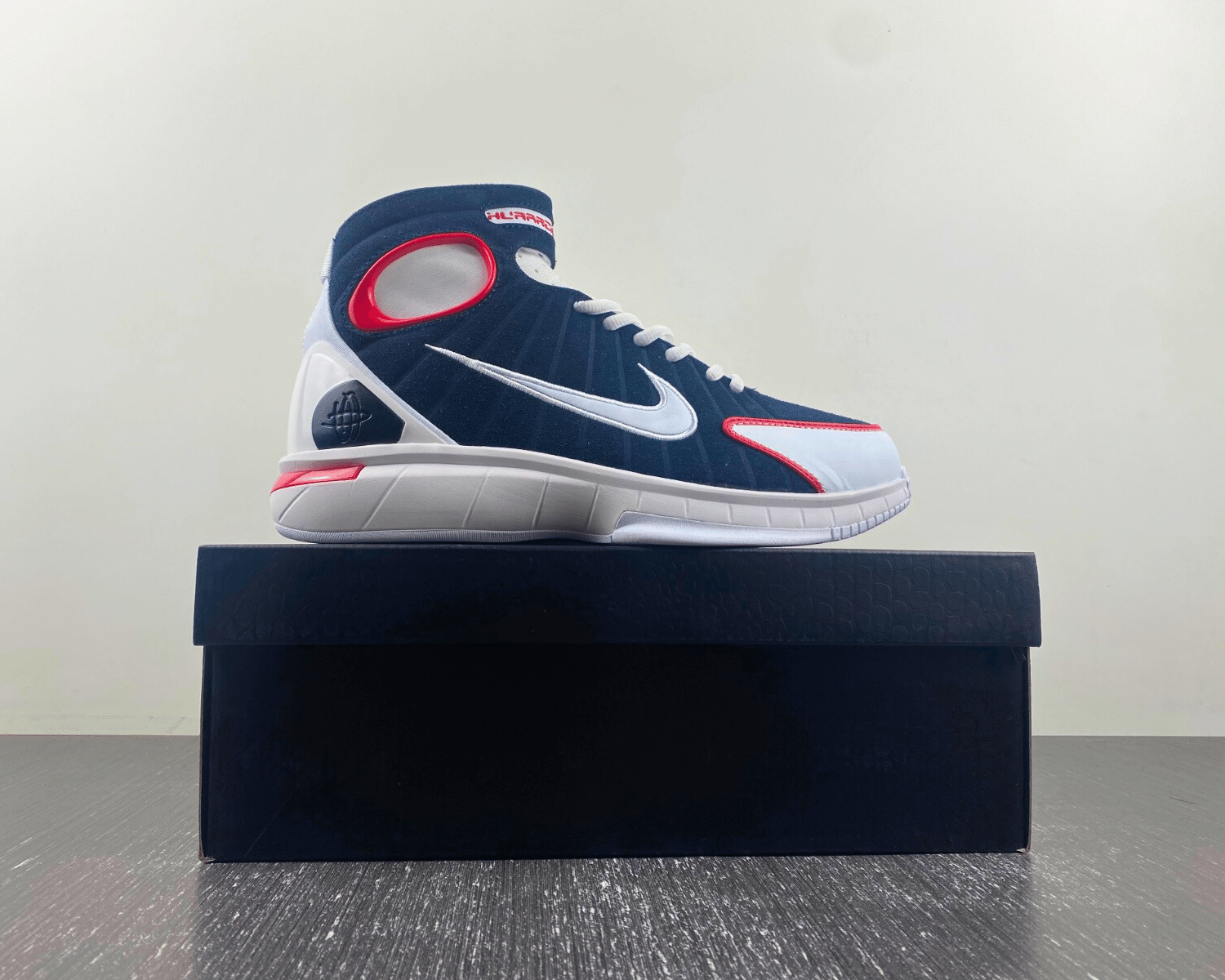 Air Zoom Huarache 2k4 Olympic White Navy - Image 6
