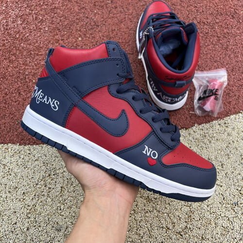 SB Dunk High Supreme By Any Means Navy - Image 6