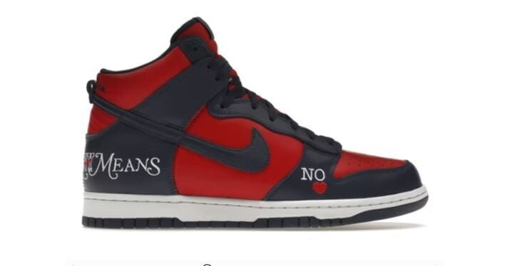 SB Dunk High Supreme By Any Means Navy - Image 2